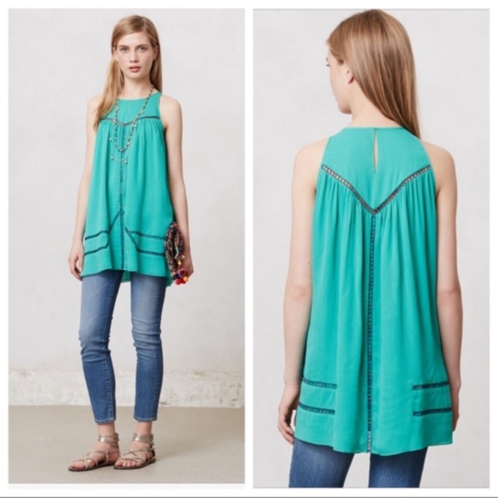 Anthropologie Ranna Gill Haritha Embroidered Tank - Picture 2 of 8